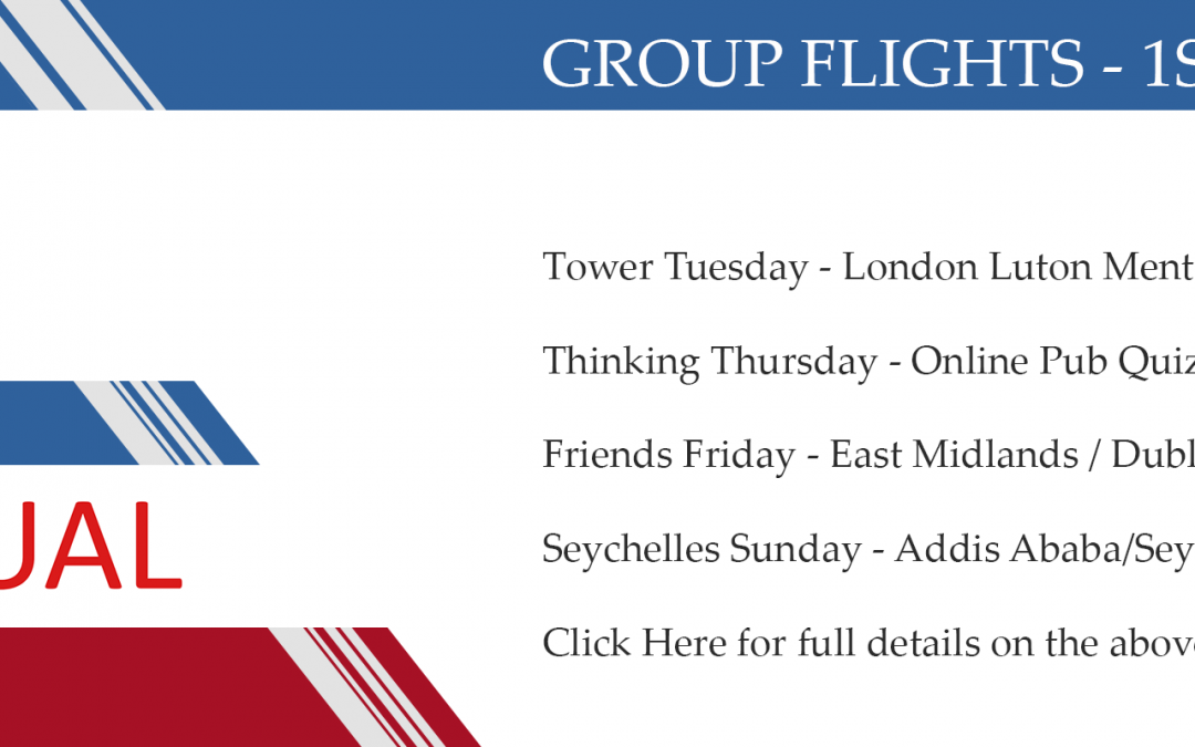 Group flights 1st/7th May 2020