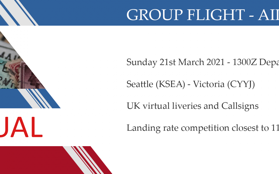 New Group Flight – 21/03/2021 13:00