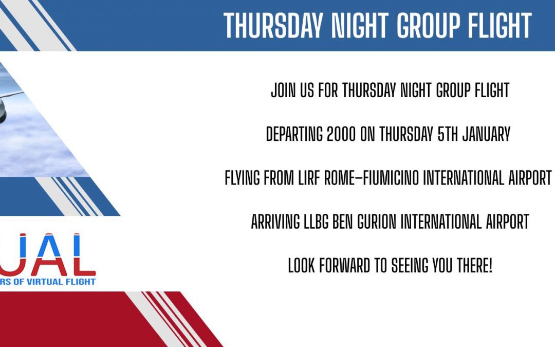 New Group Flight – 05/01/2023 20:00
