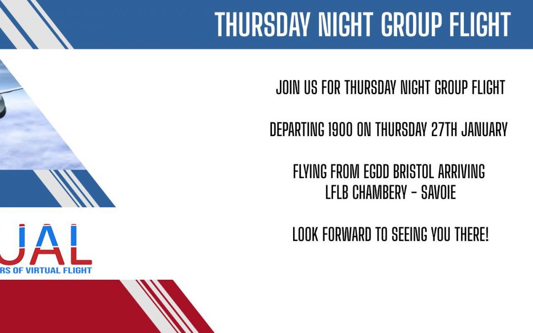 New Group Flight – 26/01/2023 19:00