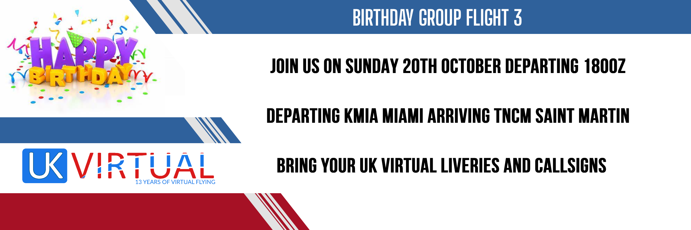 New Group Flight – 20/10/2024 18:00